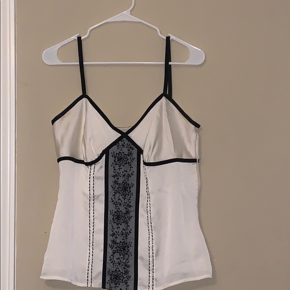Loft black and white lace cami / camisole